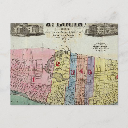 Karte der Stadt St. Louis (Vorderseite)