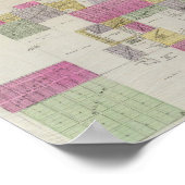 Karte der Stadt Topeka Poster (Ecke)