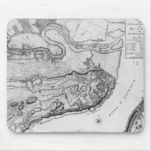 Karte der Stadt und der Umgebung von Quebec Mousepad