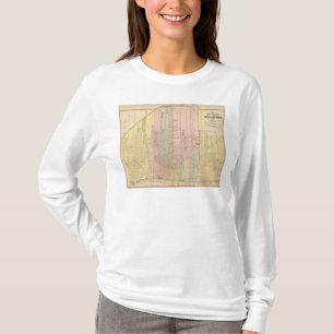Karte der Stadt von Detroit T-Shirt