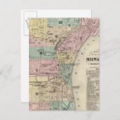 Karte der Stadt von Milwaukee, Milwaukee Co (Vorne/Hinten)