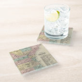 Karte der Stadt von Milwaukee, Milwaukee Co Glasuntersetzer (Schrägansicht)