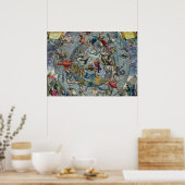 Karte der Sternbilder des Nordens Poster (Küche)