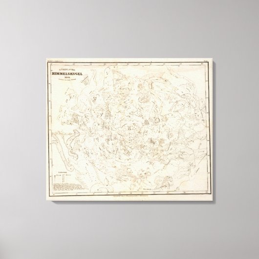 Karte der Sternbilder Leinwanddruck (Vorderseite)