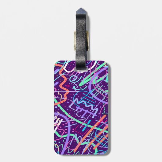 Karte der Sterne Gepäckanhänger (Rückseite vertikal)