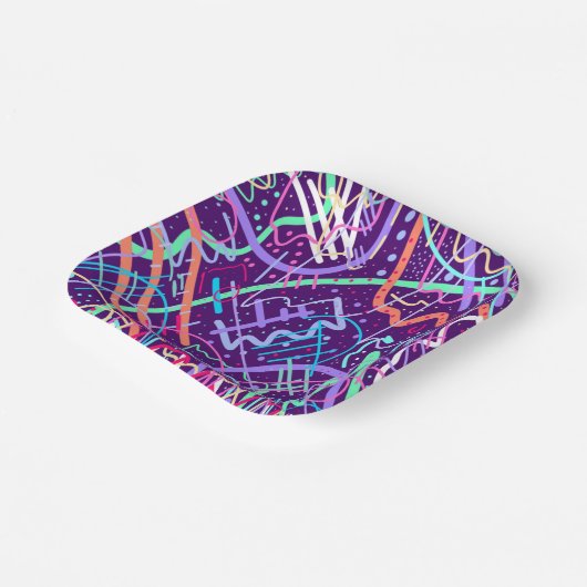 Karte der Sterne Pappteller (Gewinkelt)