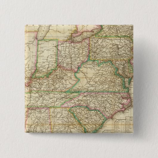 Karte der Straßen, Kanäle und Dampfboote Button (Vorderseite)