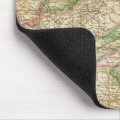Karte der Straßen, Kanäle und Dampfboote Mousepad (Ecke)