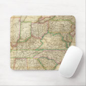 Karte der Straßen, Kanäle und Dampfboote Mousepad (Mit Mouse)