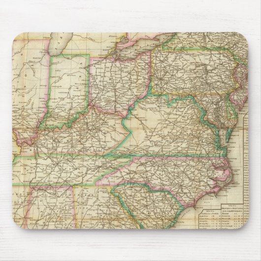 Karte der Straßen, Kanäle und Dampfboote Mousepad (Vorne)