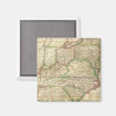 Karte der Straßen, Kanäle und Dampfschiffe Magnet (Vorderseite/Rückseite)