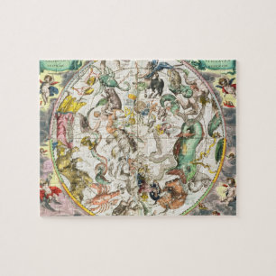 Karte der südlichen Hemisphäre, 'vom Celestia Puzzle