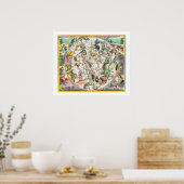 Karte der südlichen Hemisphäre, von "The Celestia" Poster (Küche)
