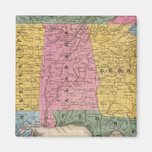 Karte der südlichen Staaten Magnet