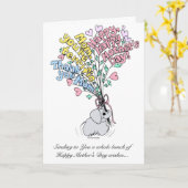 Karte der TAG der MUTTER (Gelbe Blume)