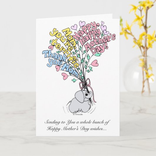 Karte der TAG der MUTTER (Gelbe Blume)