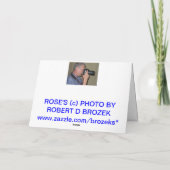 Karte der TAG des VALENTINES der ROSE (Rückseite)