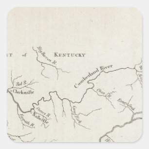 Karte der Tennessee-Regierung Quadratischer Aufkleber