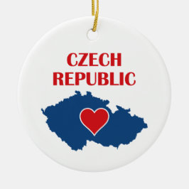 Karte der Tschechischen Republik Keramik Ornament