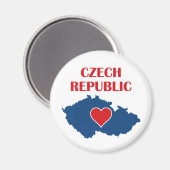 Karte der Tschechischen Republik Magnet (Vorderseite/Rückseite)