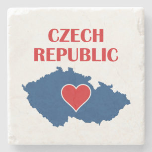 Karte der Tschechischen Republik Steinuntersetzer