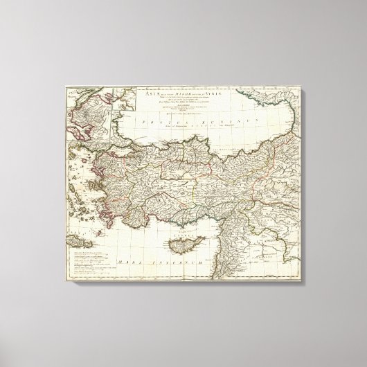 Karte der Türkei Leinwanddruck (Vorderseite)