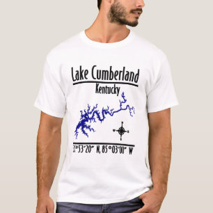 Karte der Uferlinie des Lake Cumberland Kentucky K T-Shirt
