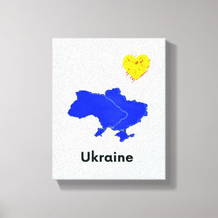Karte der Ukraine Leinwanddruck