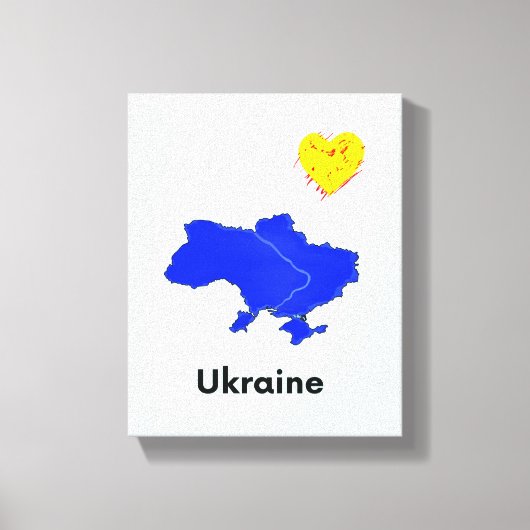 Karte der Ukraine Leinwanddruck (Vorderseite)