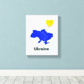 Karte der Ukraine Leinwanddruck (Insitu (Holzboden))