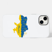 Karte der Ukraine mit Sonnenblumen und ukrainische Case-Mate iPhone Hülle (Rückseite (Horizontal))
