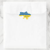Karte der Ukraine mit Sonnenblumen und ukrainische Herz-Aufkleber (Tasche)