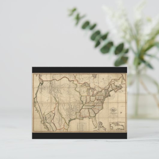 Karte der USA (1816) (Stehend Vorderseite)