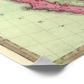 Karte der USA 1833 Poster (Ecke)