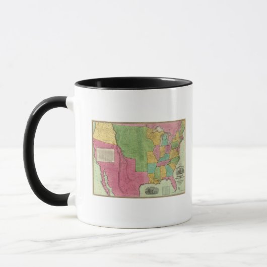 Karte der USA 1833 Tasse (Links)