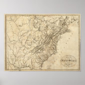 Karte der USA 2 Poster (Vorne)