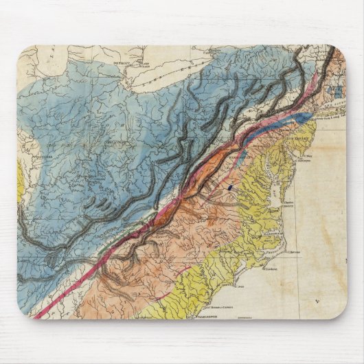 Karte der USA 3 Mousepad (Vorne)