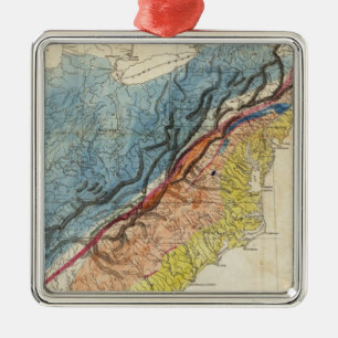 Karte der USA 3 Ornament Aus Metall