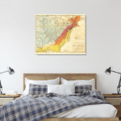Karte der USA 4 Leinwanddruck (Insitu (Schlafzimmer))