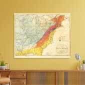 Karte der USA 4 Leinwanddruck (Insitu (Wohnzimmer))