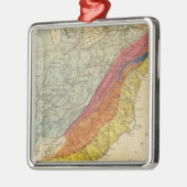 Karte der USA 4 Silbernes Ornament (Links)
