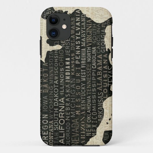 Karte der USA Case-Mate iPhone Hülle (Rückseite)