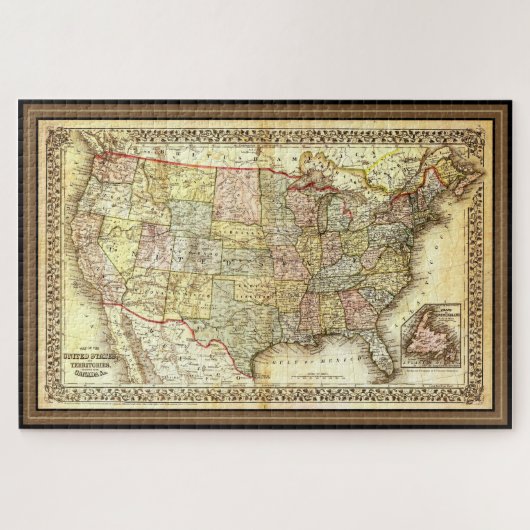 Karte der USA Jigsaw Puzzle (Horizontal)