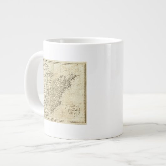 Karte der USA Jumbo-Tasse (Vorderseite Links)