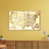 Karte der USA Leinwanddruck (Insitu (Wohnzimmer))