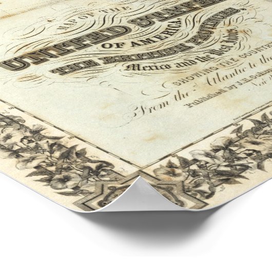 Karte der USA Poster (Ecke)