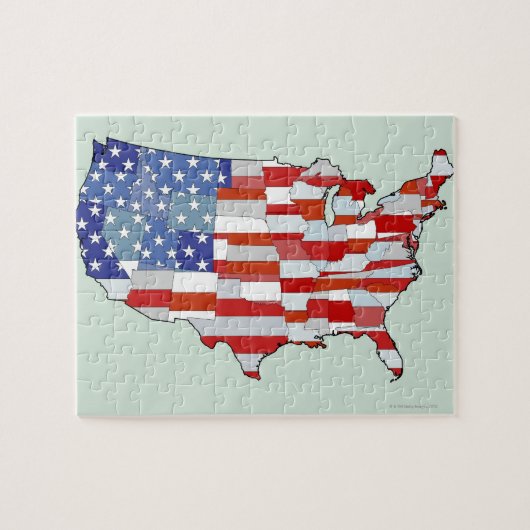 Karte der USA Puzzle (Horizontal)