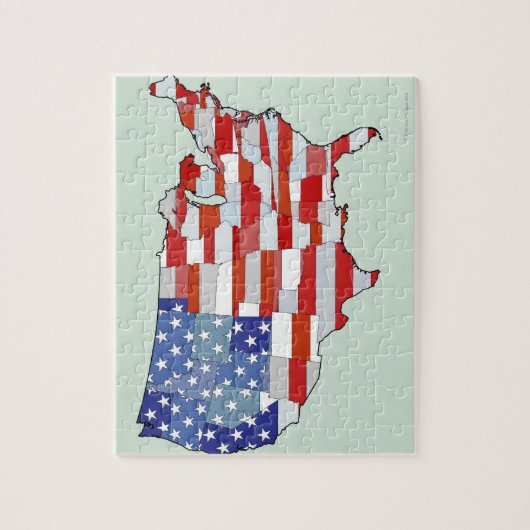 Karte der USA Puzzle (Vertikal)