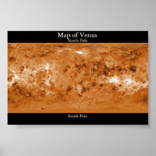 Karte der Venus Poster