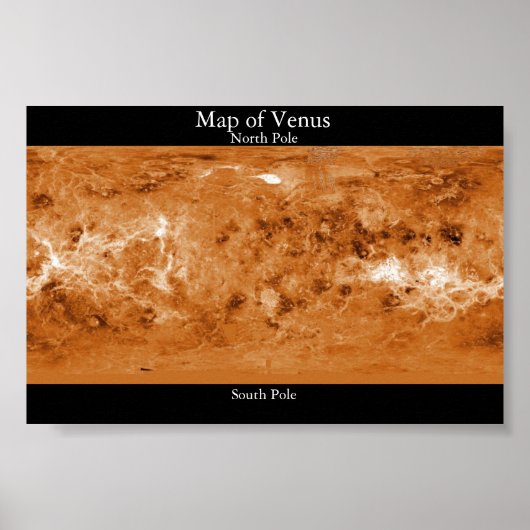 Karte der Venus Poster (Vorne)